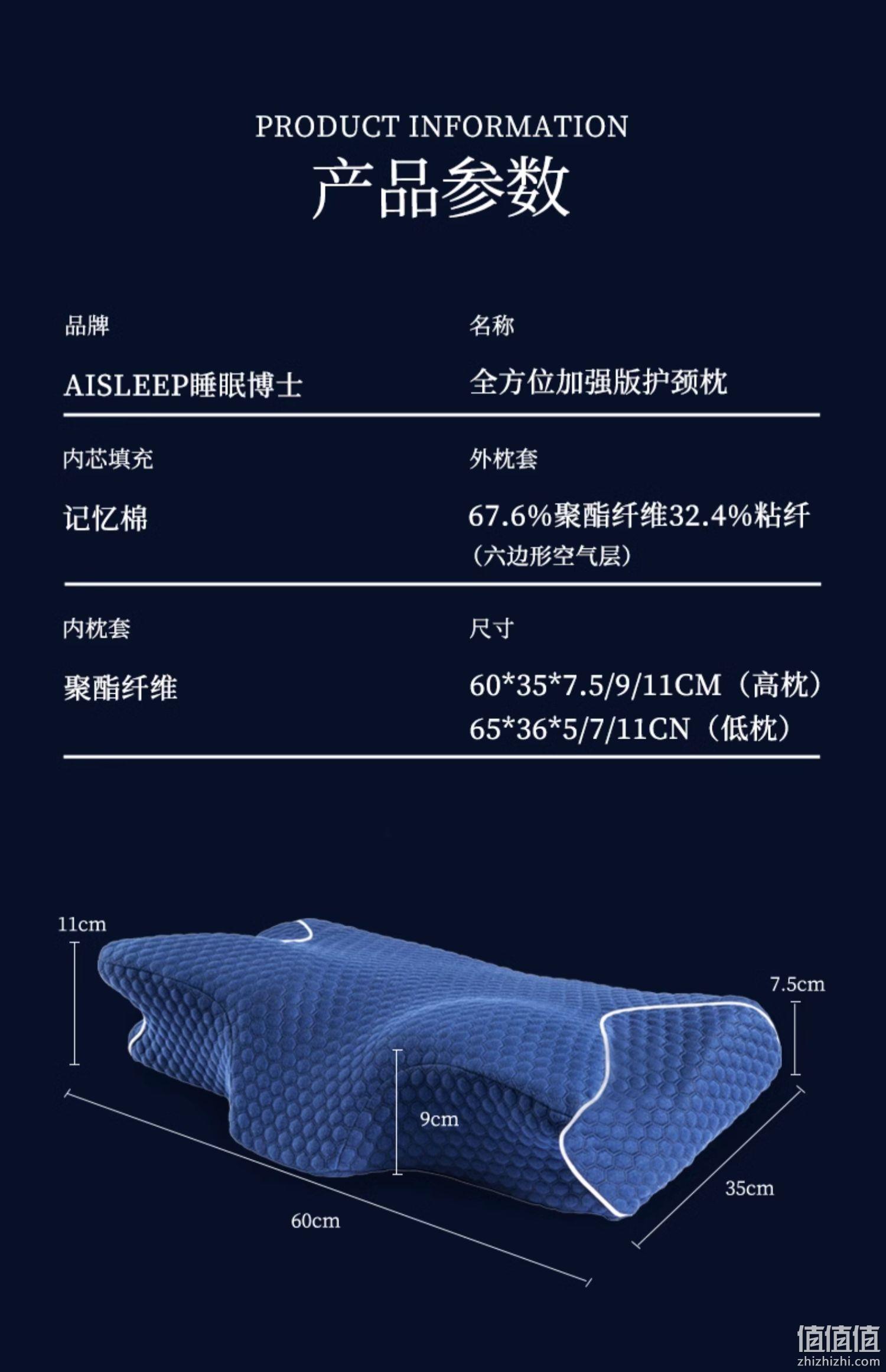 AiSleep 睡眠博士 全方位加强版护颈枕 169元包邮（双重优惠） 值值值-买手聚集的地方