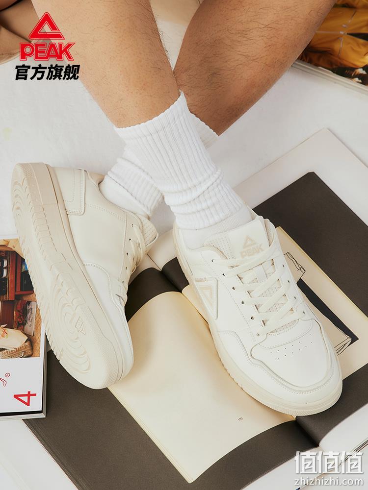 Peak  匹克 23夏季新款情侣款空军一号小白鞋板鞋 DB310127 108.99元包邮（双重优惠） 值值值-买手聚集的地方
