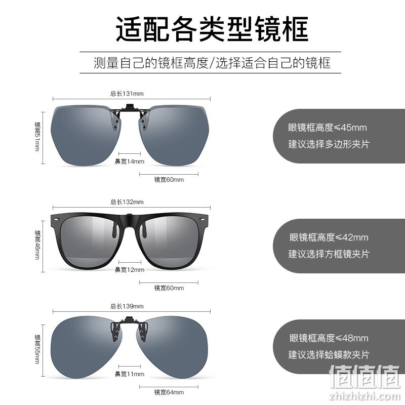 Helen Keller 海伦凯勒 HP805 偏光墨镜夹片 多色 79元包邮（需领券） 值值值-买手聚集的地方