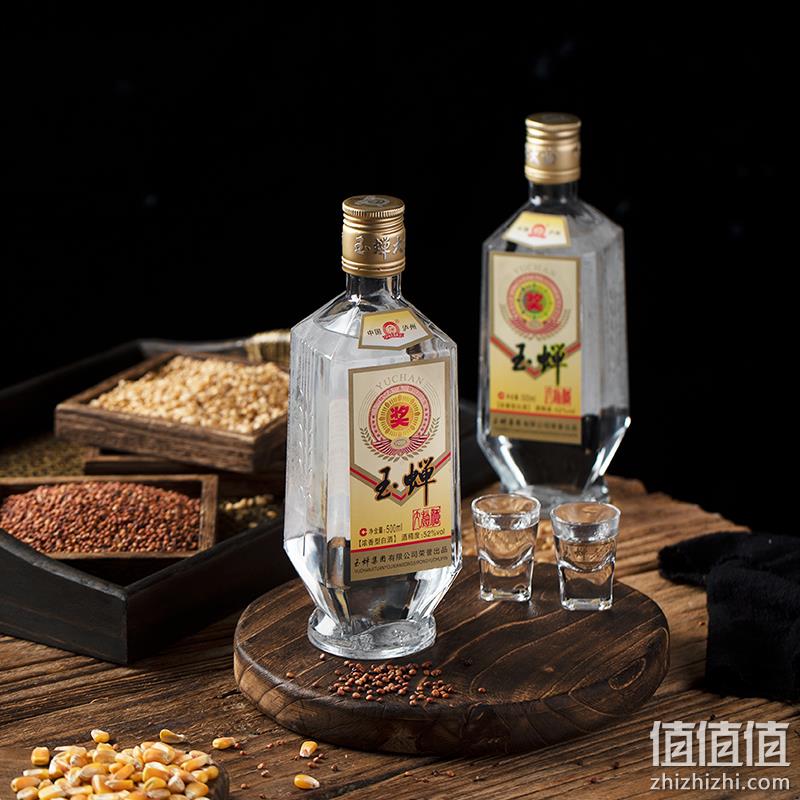 首届食品博览会金奖，玉蝉老酒 玉蝉大曲光瓶 52度浓香型白酒500mL+赠特曲浓香52度白酒100ml 29.9元包邮（需领券） 值值值-买手聚集的地方