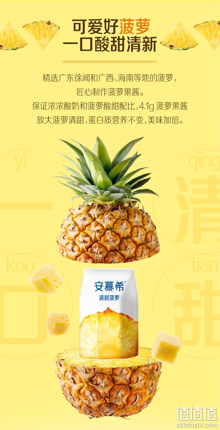 伊利 安慕希 清甜菠萝风味常温酸牛奶 205g*12盒*2箱 新低59元包邮（29.5元/箱） 值值值-买手聚集的地方