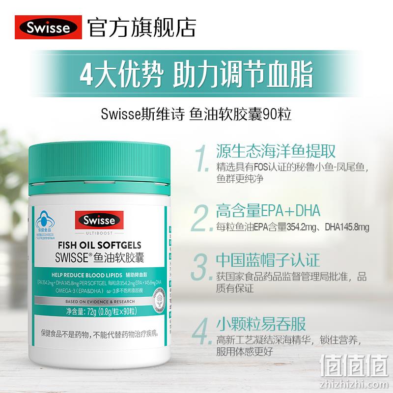 Swisse 斯维诗 深海鱼油软胶囊 90粒 69元包邮包税（双重优惠） 值值值-买手聚集的地方