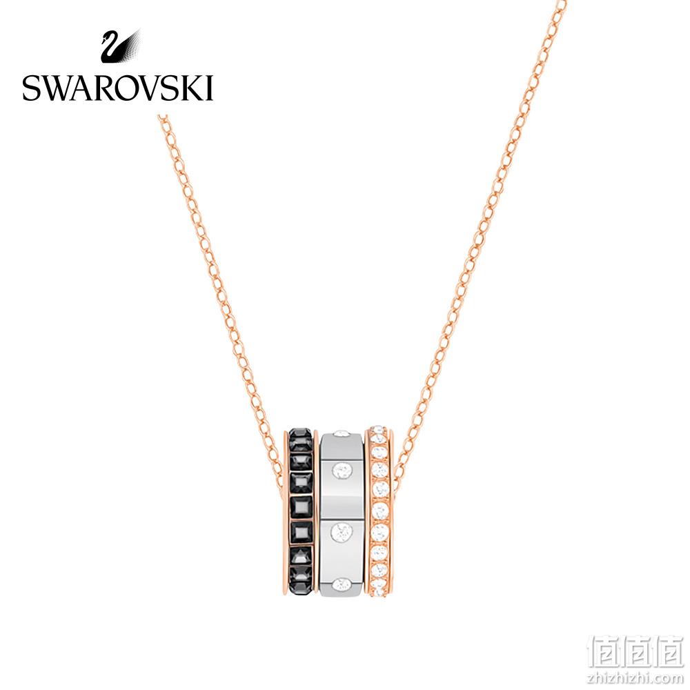 SWAROVSKI 施华洛世奇 HINT 镀玫瑰金色几何圆环项链 5353666 436.05元包邮（双重优惠） 值值值-买手聚集的地方