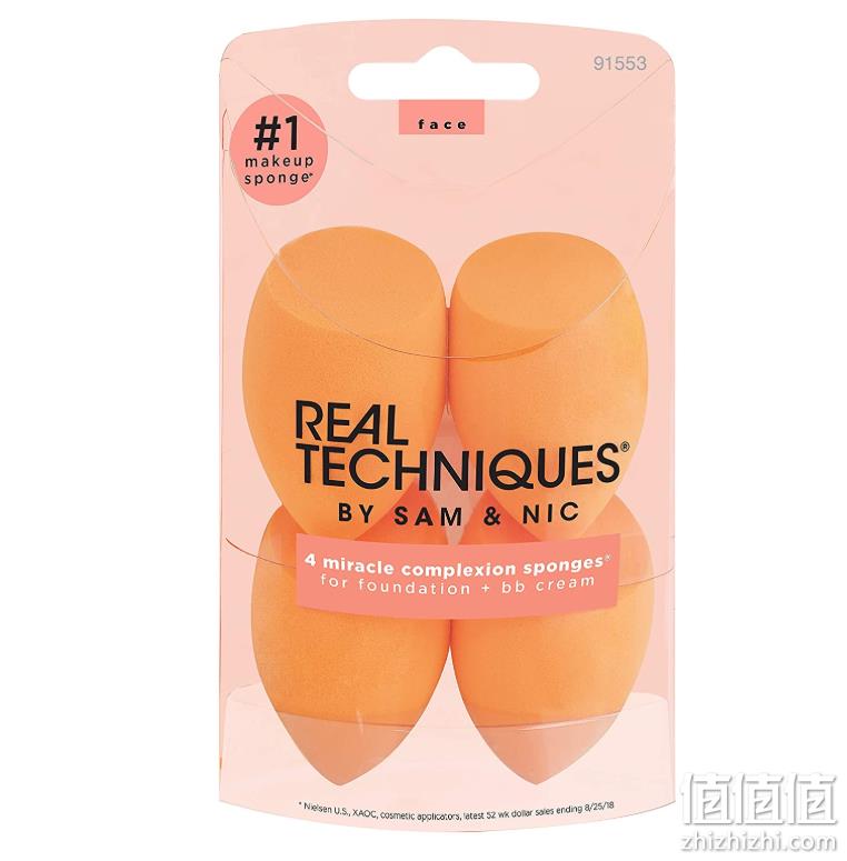 亚马逊销冠！Real Techniques 海绵美妆蛋 4只装 56.24元 值值值-买手聚集的地方