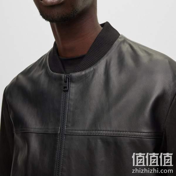 XL码，HUGO Hugo Boss 雨果·博斯 Lenn 男士修身山羊皮夹克50484473 1822.49元 值值值-买手聚集的地方