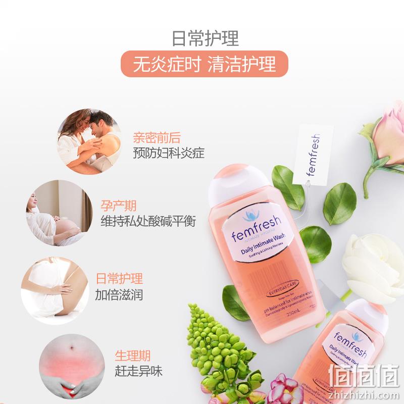 Femfresh 芳芯 日常护理+三倍功效女性私处洗护液（澳洲版本）250ml*2瓶 39元包邮（双重优惠） 值值值-买手聚集的地方