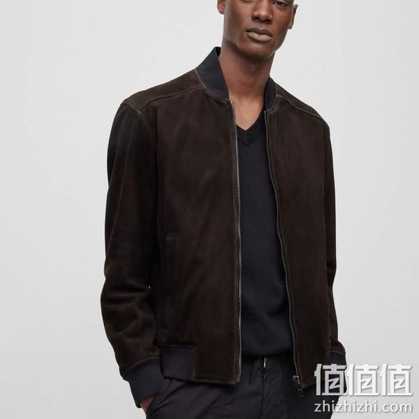 46码，Boss Orange 橙标 Jamaro 男士修身山羊皮飞行员夹克50482226 新低1875.36元 值值值-买手聚集的地方