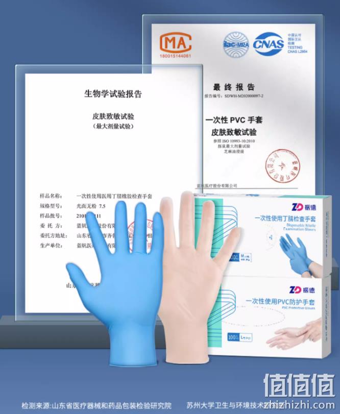 ZHENDE 振德 食品级pvc一次性手套 100只 19.9元包邮（需领券） 值值值-买手聚集的地方