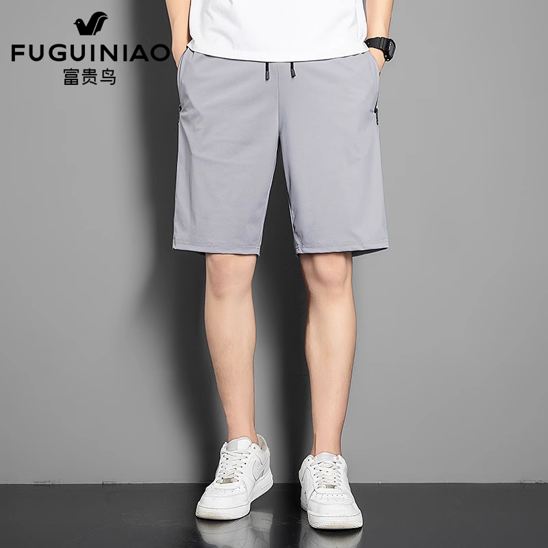 FGN 富贵鸟 夏季薄款冰丝速干凉感休闲五分裤*2条 3色 新低79元包邮（39.5元/条） 值值值-买手聚集的地方