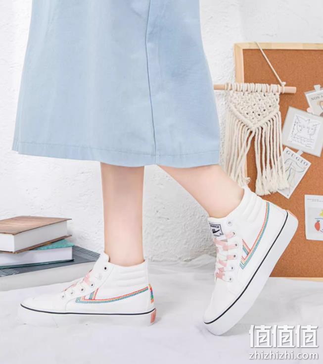 史低！回力 女士小脏橘高帮帆布鞋 33.9元包邮 值值值-买手聚集的地方