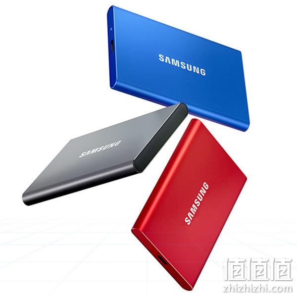 Samsung 三星 T7 便携式固态硬盘2TB MU-PC2T0H/WW 新低730.21元 值值值-买手聚集的地方