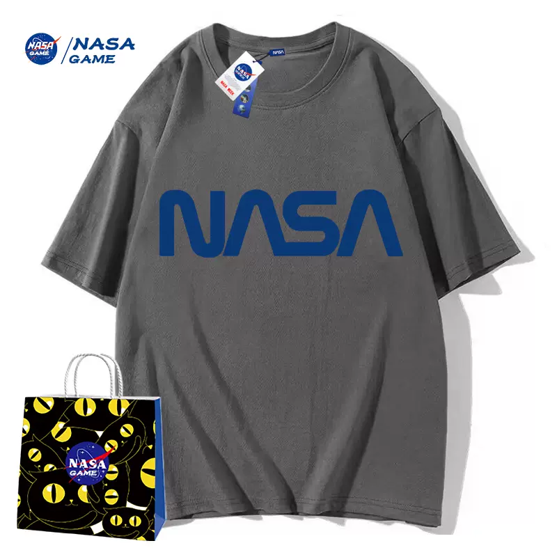 NASA GAME 官网联名款2023新款情侣纯棉短袖T恤 4件 多花色 99.9元包邮（25元/件） 值值值-买手聚集的地方