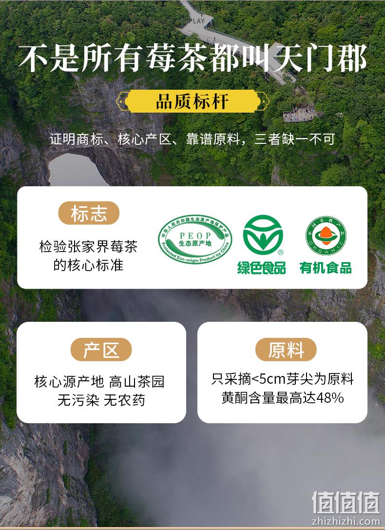 莓茶国标制定者，天门郡 张家界正宗芽尖莓茶 58g 史低48元包邮（需领券） 值值值-买手聚集的地方