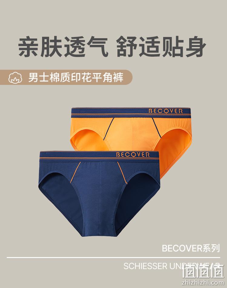 Schiesser 德国舒雅 Becover系列 男士棉质三角内裤 2条装 69元包邮（需领券） 值值值-买手聚集的地方