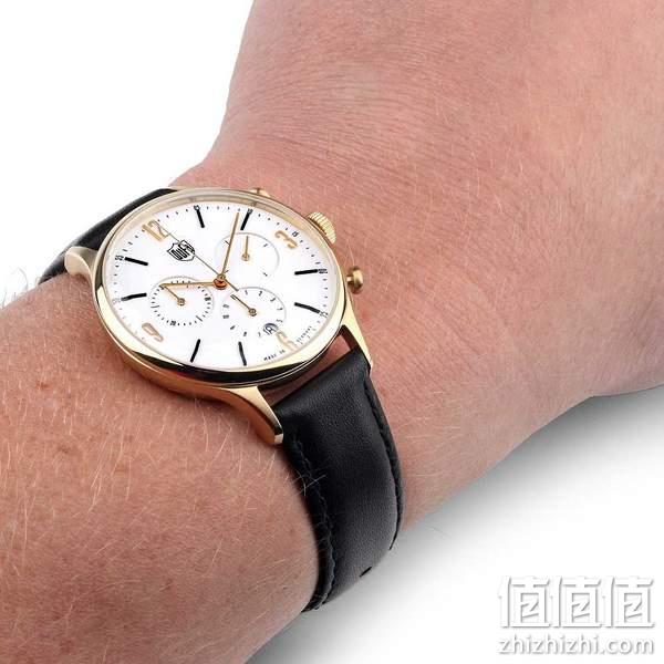 包豪斯风，DuFa 杜梵 Van Der Rohe系列 DF-9002 男士三眼计时时尚腕表 756.52元（可3件9折） 值值值-买手聚集的地方