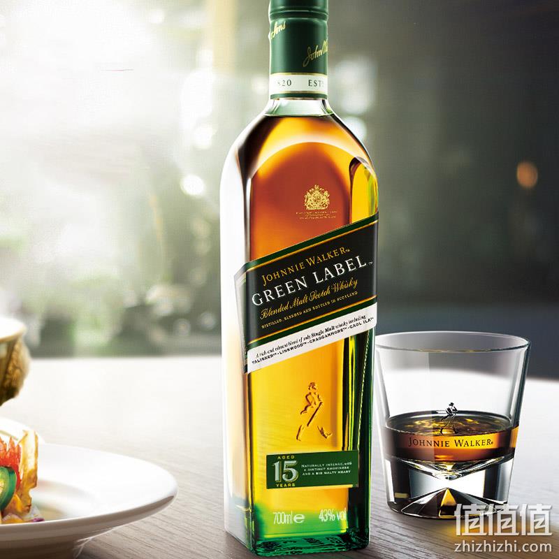 Johnnie Walker 尊尼获加 绿牌 15年调配麦芽苏格兰威士忌 750mL 289元包邮 值值值-买手聚集的地方