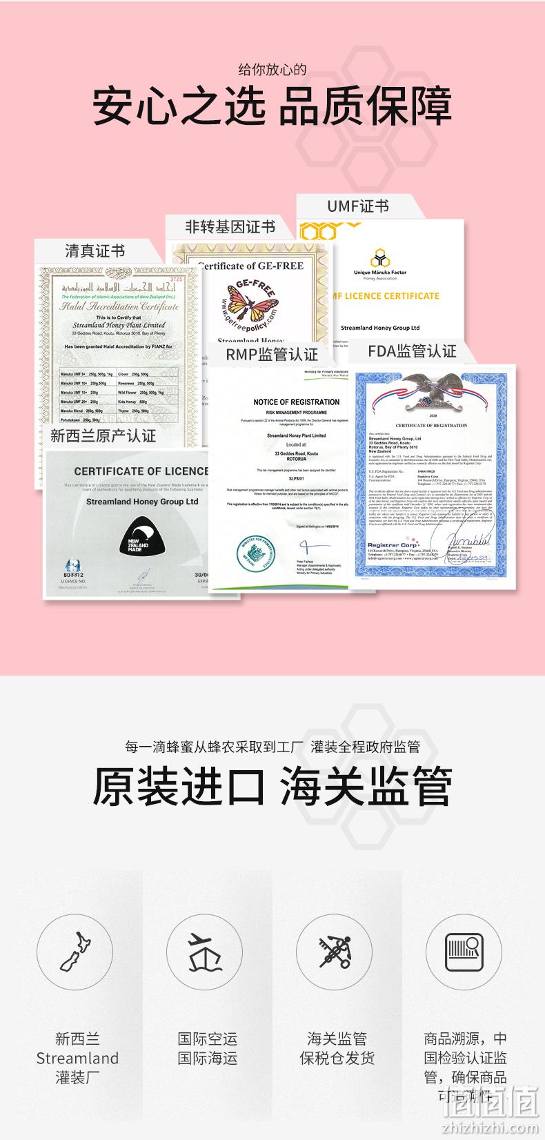 Streamland 新溪岛 天然野生蔓越莓/奇异果蜂蜜 500g 39元包邮（需领券） 值值值-买手聚集的地方