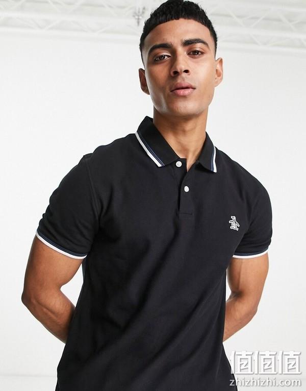 Original Penguin 企鹅牌 Contrast Tipping 男士纯棉短袖Polo衫 S码 178元 值值值-买手聚集的地方