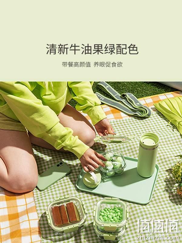 LOCK&LOCK 乐扣乐扣 清新牛油果玻璃保鲜饭盒 500mL起 18.5元包邮（双重优惠） 值值值-买手聚集的地方