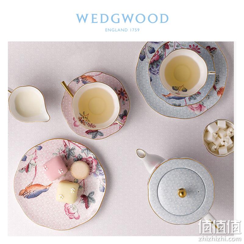 Wedgwood 玮致活 杜鹃系列 欧式桃色骨瓷茶壶500mL 602.67元（天猫旗舰店1250元） 值值值-买手聚集的地方