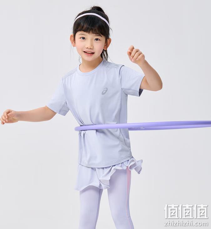 PLUS会员，ASICS 亚瑟士 男女童网眼运动速干短袖T恤 4色 49元包邮（双重优惠） 值值值-买手聚集的地方