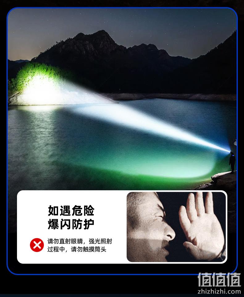 Philips飞利浦 强光充电超亮户外变焦远射手电筒 29元包邮（需领券） 值值值-买手聚集的地方