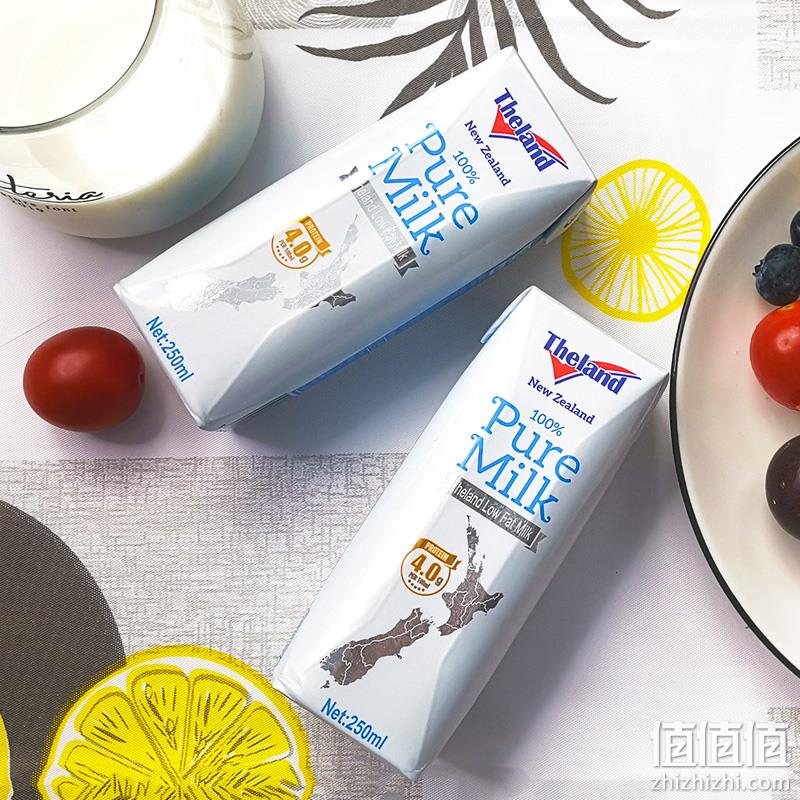 Theland 纽仕兰 4.0g乳蛋白低脂高钙纯牛奶 250ml*24盒 73元包邮(双重优惠) 值值值-买手聚集的地方