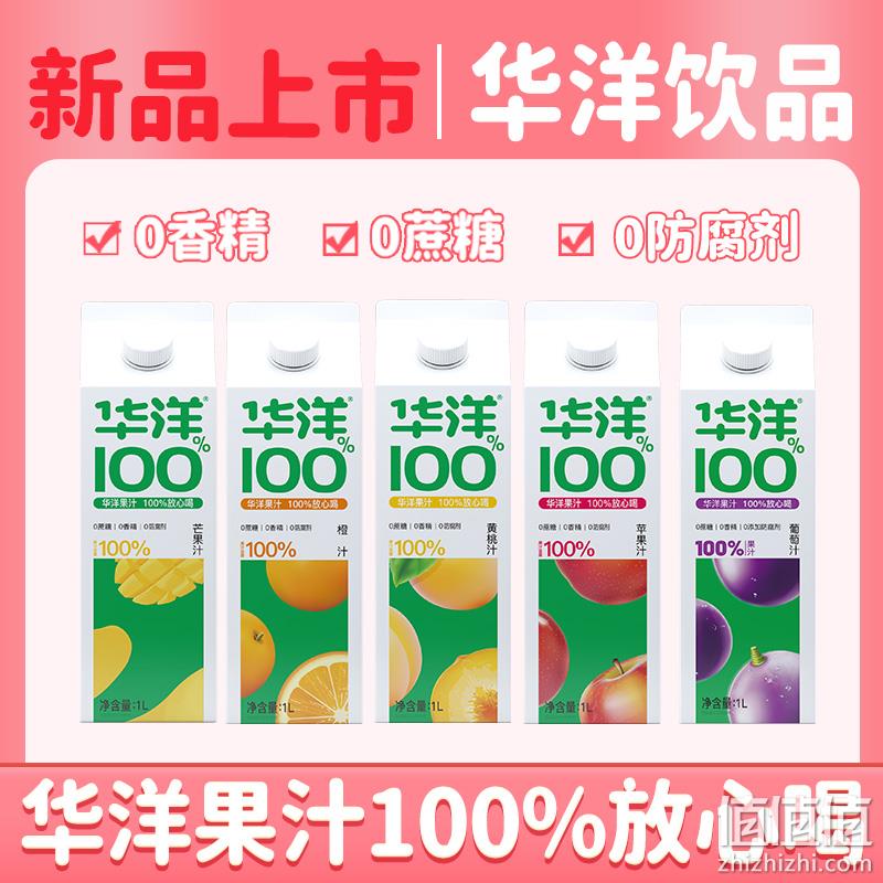 华洋1982 100%果汁 1L*2盒 多口味可选 新低15.8元包邮（需领券） 值值值-买手聚集的地方