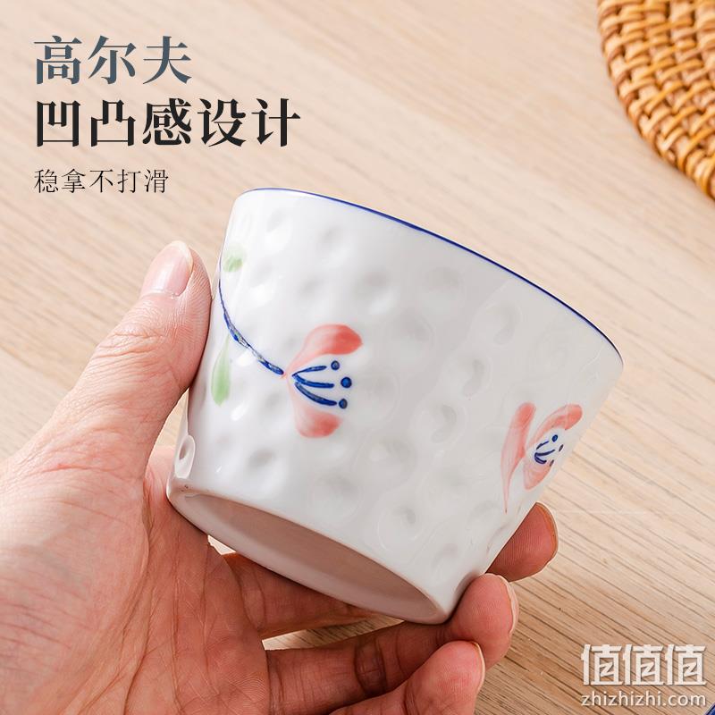 釉下彩，宋青窑 日式陶瓷和风小茶杯 170ml*6只 19.9元包邮（拍6件） 值值值-买手聚集的地方