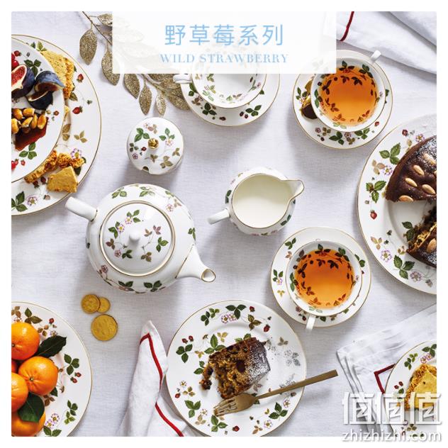 Wedgwood 玮致活 骨瓷 野草莓花茶杯碟组2件 220ml 352.19元 值值值-买手聚集的地方