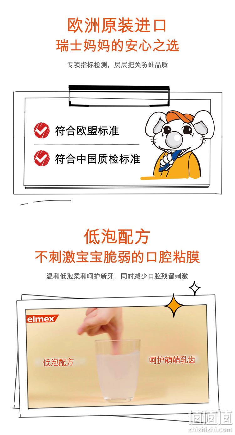 欧洲原装进口，Elmex 艾美适 0-6岁儿童洁齿专效防蛀乳牙牙膏 50mL/61g*4支 74.72元包税包邮（史低18.68元/支） 值值值-买手聚集的地方