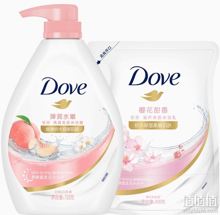 Dove 多芬 深层营润沐浴露 730g+400g 新低22.9元包邮（需领券） 值值值-买手聚集的地方