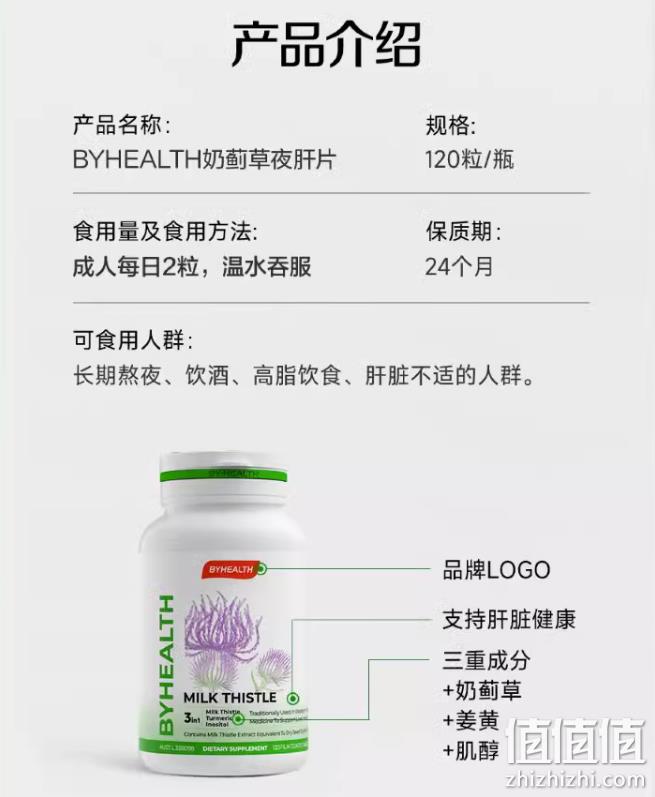 澳洲版本，By-Health 汤臣倍健 奶蓟草护肝片 120片*3瓶 212.8元包税包邮（70.9元/瓶） 值值值-买手聚集的地方