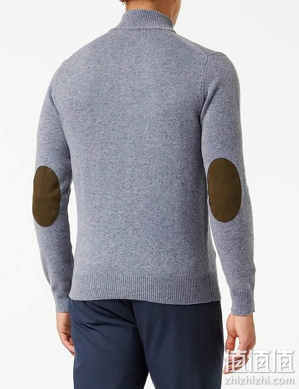 Hackett London 哈克特 男士100%羊羔毛半拉链针织毛衣HM702692 524.84元 值值值-买手聚集的地方