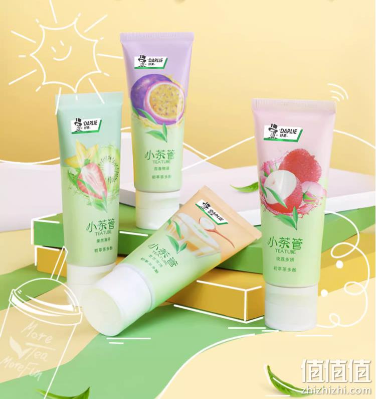Darlie 好来/黑人 小茶管含氟果味牙膏 80g*4支*2件 61.8元包邮（7.7元/支） 值值值-买手聚集的地方
