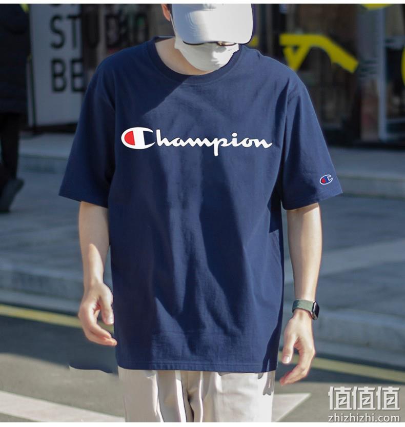 Champion 冠军牌 Life系列 中性纯棉刺绣Logo休闲T恤GT19 88元包邮包税（需用券） 值值值-买手聚集的地方