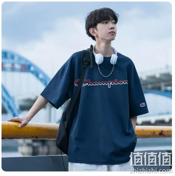 Champion 冠军牌 Life系列 中性纯棉刺绣Logo休闲T恤GT19 88元包邮包税（需用券） 值值值-买手聚集的地方