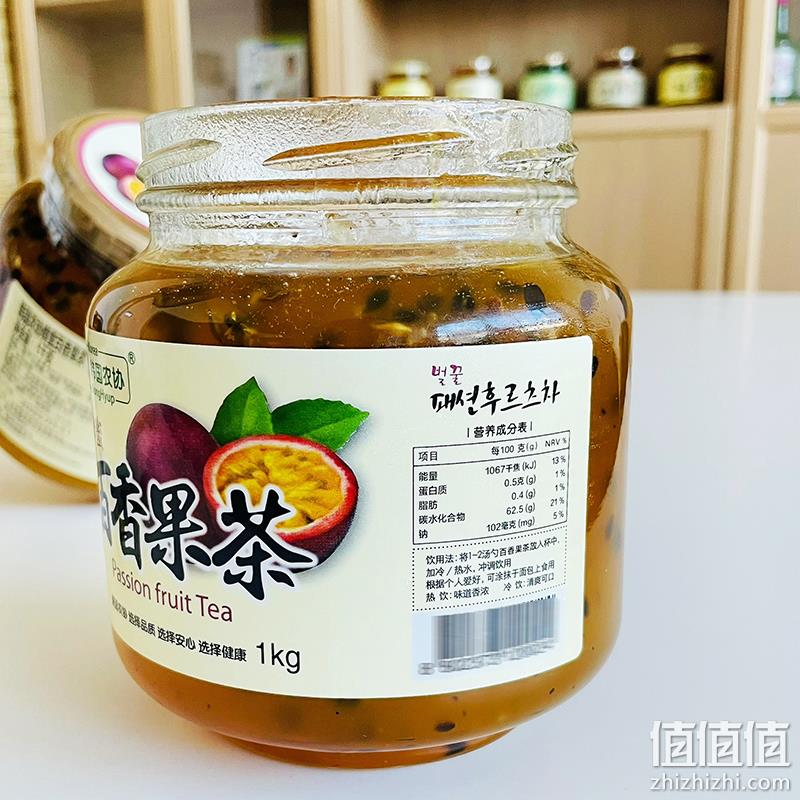 韩国原装进口，韩国农协 蜂蜜百香果茶 1kg 新低28元包邮（双重优惠） 值值值-买手聚集的地方