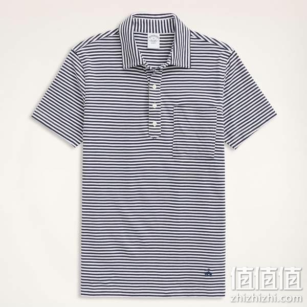 Brooks Brothers 布克兄弟 男士全棉翻领条纹短袖Polo衫 新低299元起 值值值-买手聚集的地方