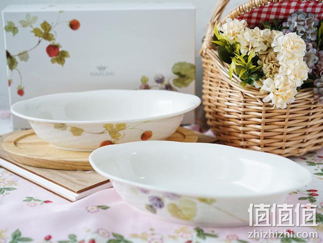 NARUMI 鸣海 Lucy's Garden系列 焗烤椭圆盘2只装 41630-33321  22cm 188.06元 值值值-买手聚集的地方