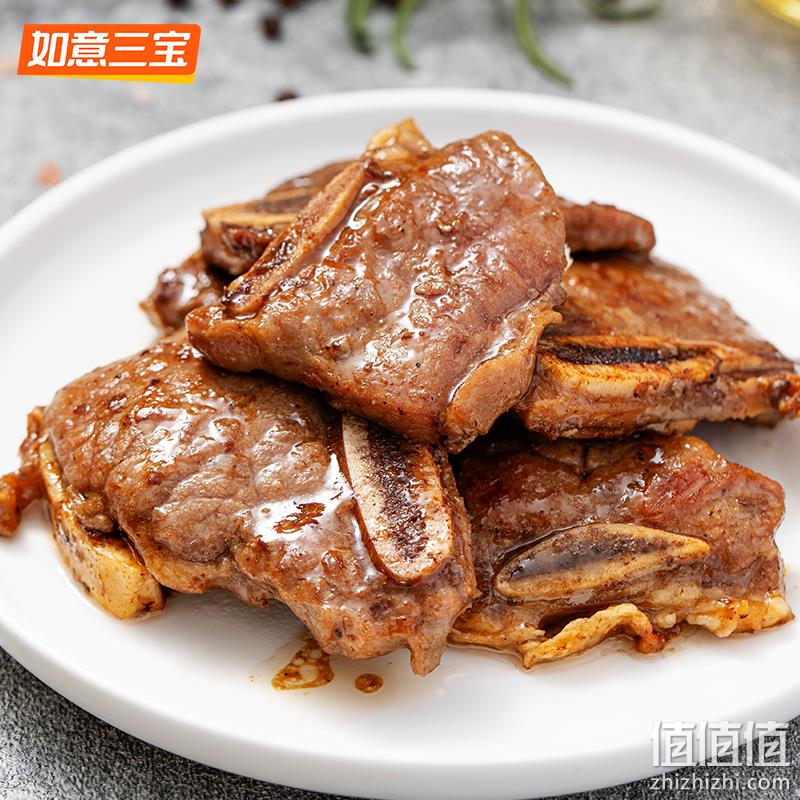 如意三宝 牛仔骨新鲜牛肋条 160g*7袋 赠鸡胸肉100g*3+黑椒汁20g*7 134元包邮（双重优惠） 值值值-买手聚集的地方