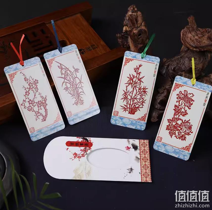剪纸书签画册 4枚入 多款可选 3元起包邮（需领券） 值值值-买手聚集的地方