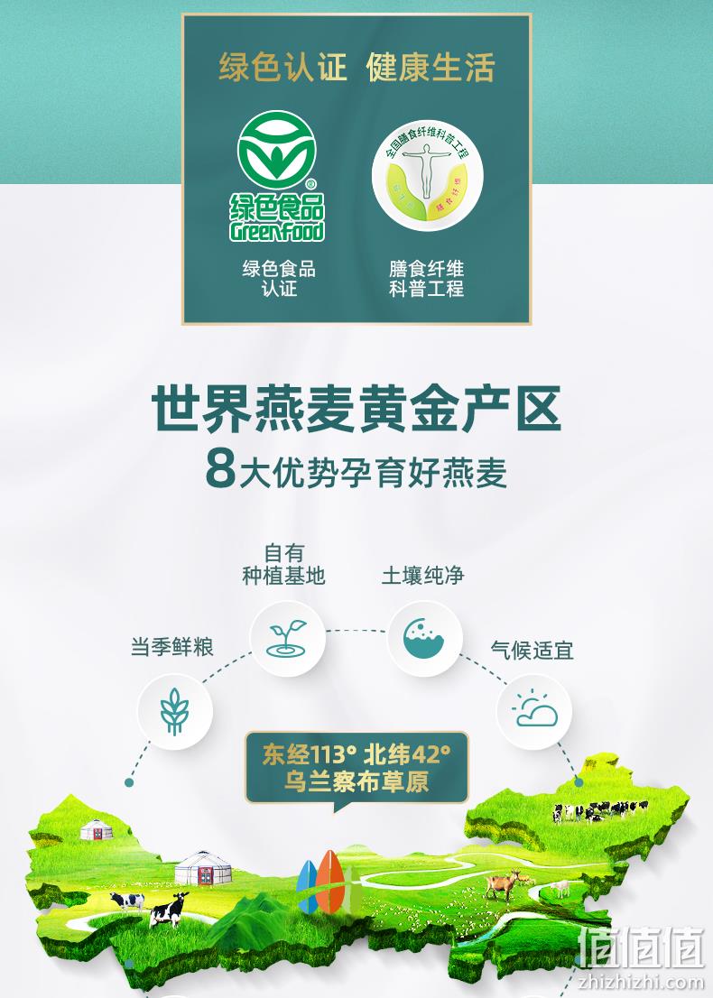 阴山优麦 即食纯燕麦片 1480g/袋装 19.9元包邮（需领券） 值值值-买手聚集的地方