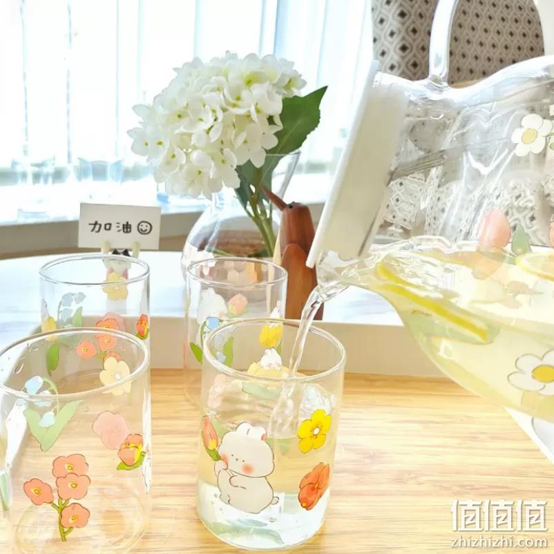 共禾京品 兔兔的少女茶话会 高硼硅耐热玻璃水壶套装（2L+4个杯子） 49元包邮（需领券） 值值值-买手聚集的地方