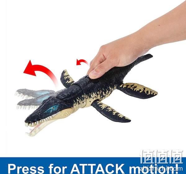 Mattel美泰出品，Jurassic World 侏罗纪世界 Kronosaurus 克柔龙 恐龙公仔 109.56元（可3件92折） 值值值-买手聚集的地方