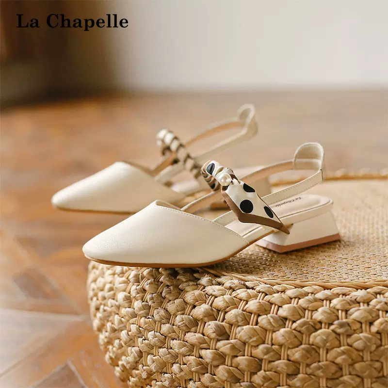 La Chapelle 拉夏贝尔 2023年夏季新款法式珍珠中跟玛丽珍单鞋 3色 新低79元包邮（需领券） 值值值-买手聚集的地方