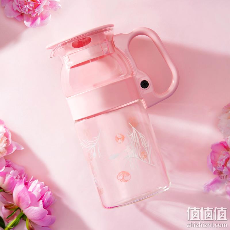 Thermos 膳魔师 花系列 TCG2A-800-S 耐热玻璃水壶800mL 58元包邮（需领券） 值值值-买手聚集的地方