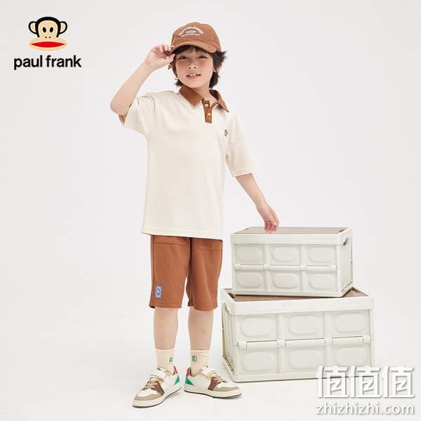 Paul Frank 大嘴猴 2023夏季新款男女童短袖POLO衫套装（110~160码）多款 39.9元包邮（需领券） 值值值-买手聚集的地方