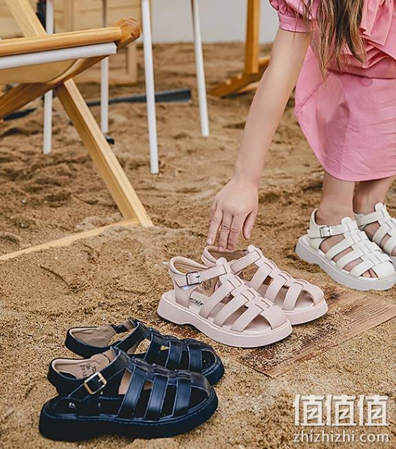 Teenmix 天美意 2023新款 女童包头罗马凉鞋（26~36码） 129元包邮（需领券） 值值值-买手聚集的地方
