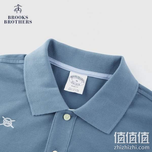 Brooks Brothers 布克兄弟 23夏新款 男士纯棉珠地网眼刺绣短袖POLO衫 390.34元（天猫折后1190元） 值值值-买手聚集的地方